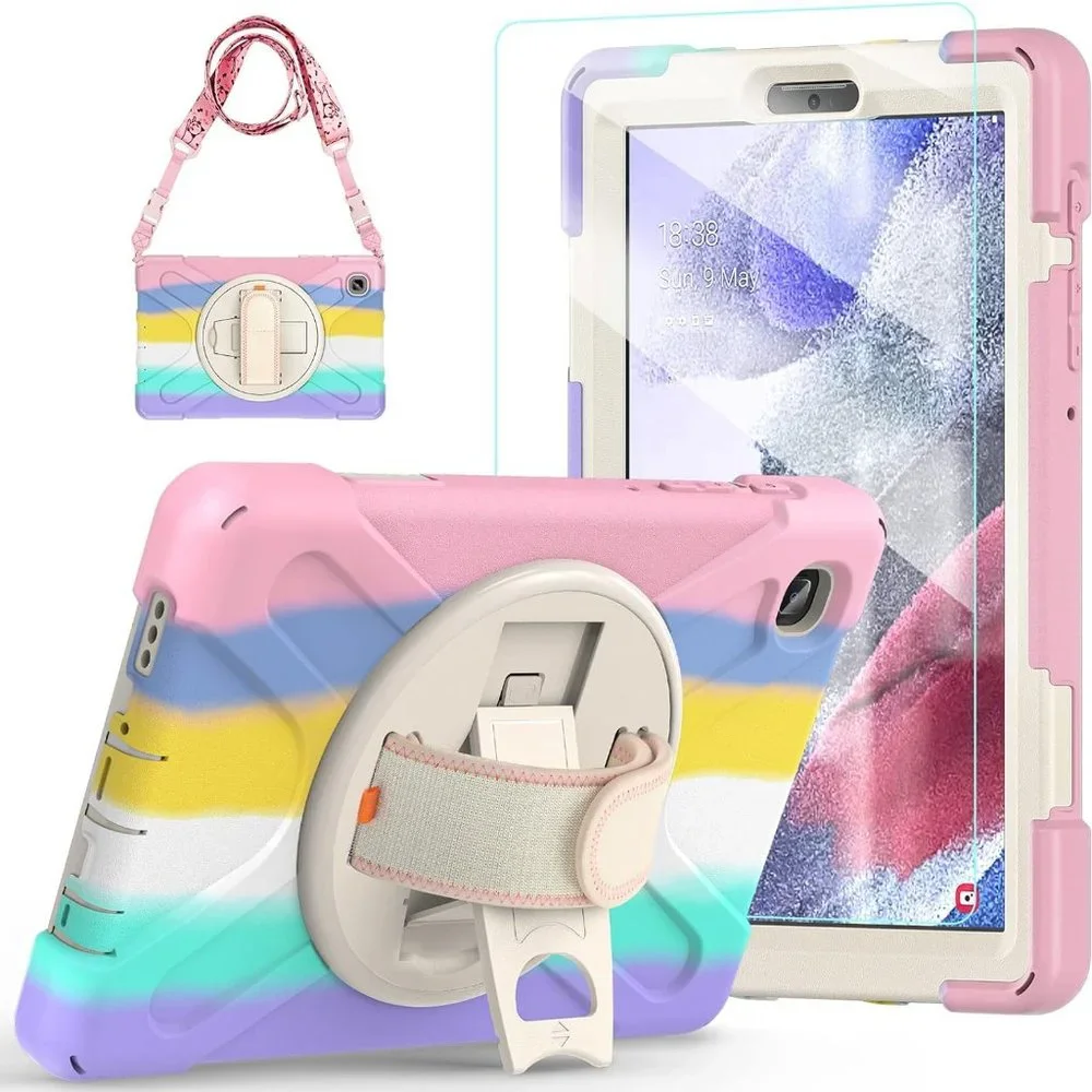 Samsung Galaxy Tab A8 Lite Pink Rainbow Case 10.5